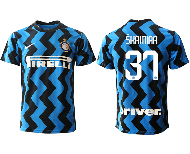 Men 2020-2021 club Inter Milan home aaa versio #37 blue Soccer Jerseys